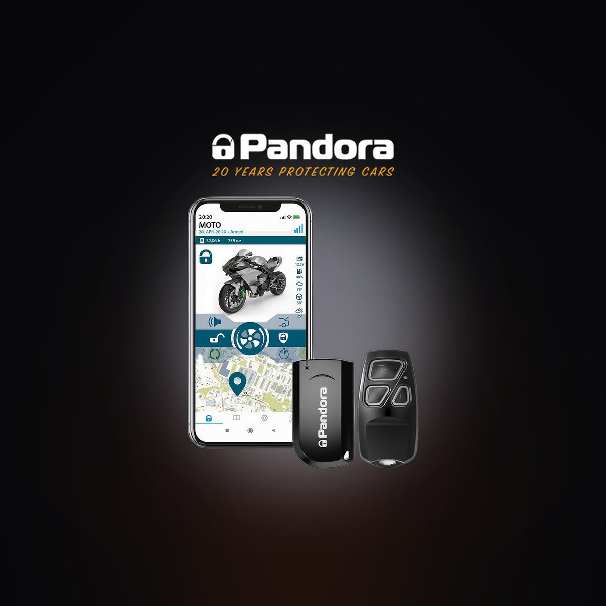 Motorrad-Alarmanlage mit GPS-Ortung nachruesten (Pandora Moto EVO)