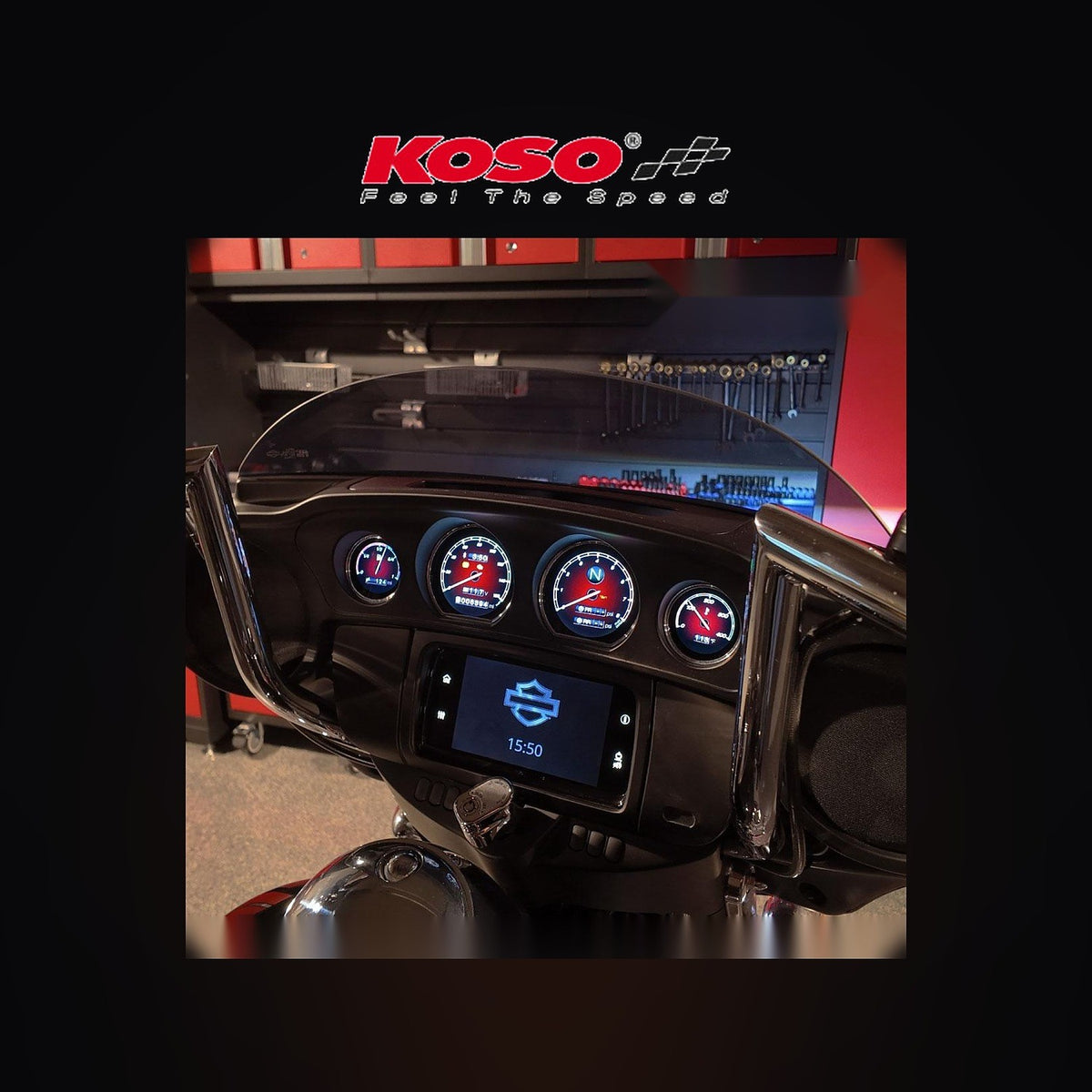KOSO TFT-Cockpit für Harley 2014+ — das optische Highlight