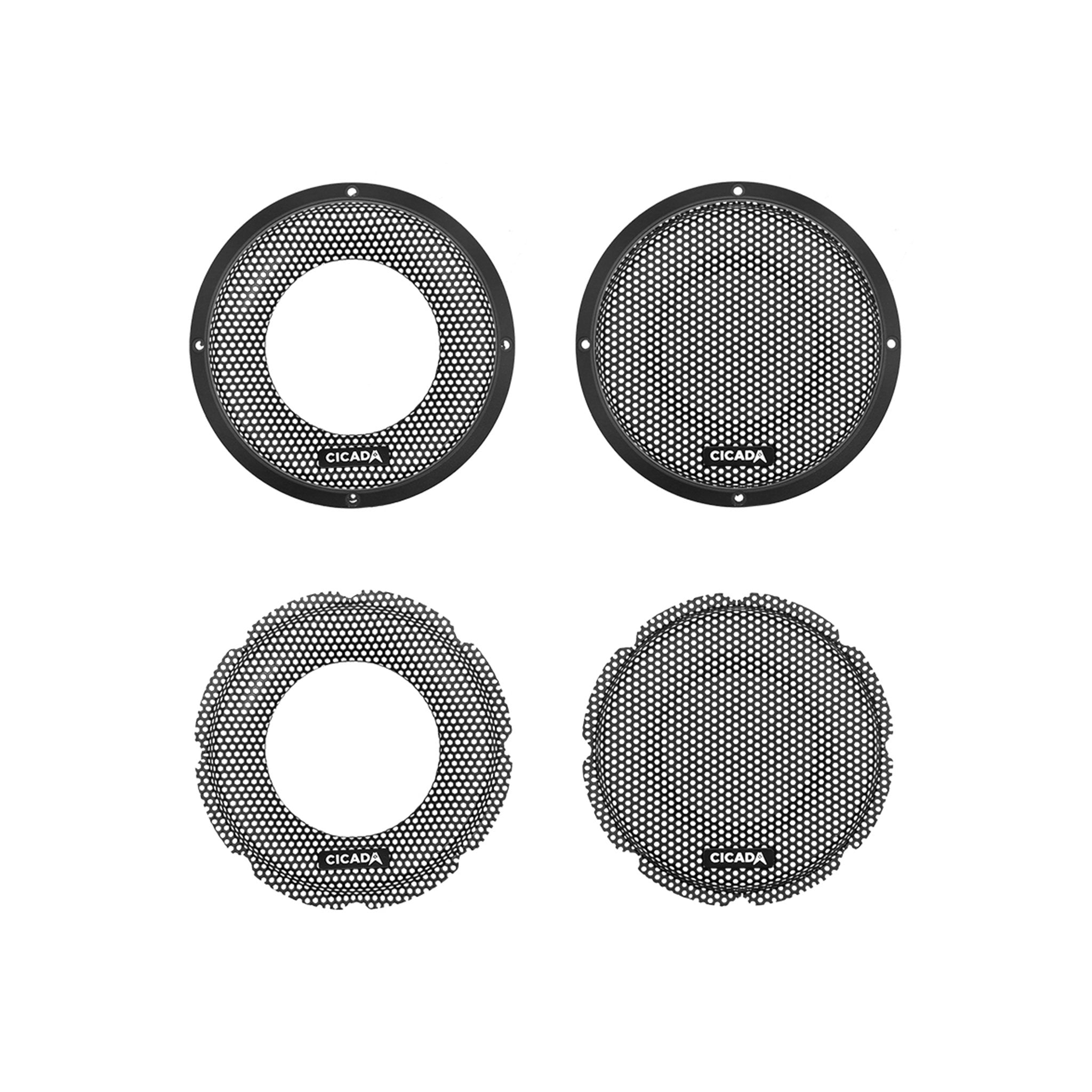 Cicada Audio CBG65F - 6.5-inch Flush Style Machined Billet Grill - BLACK - PR
