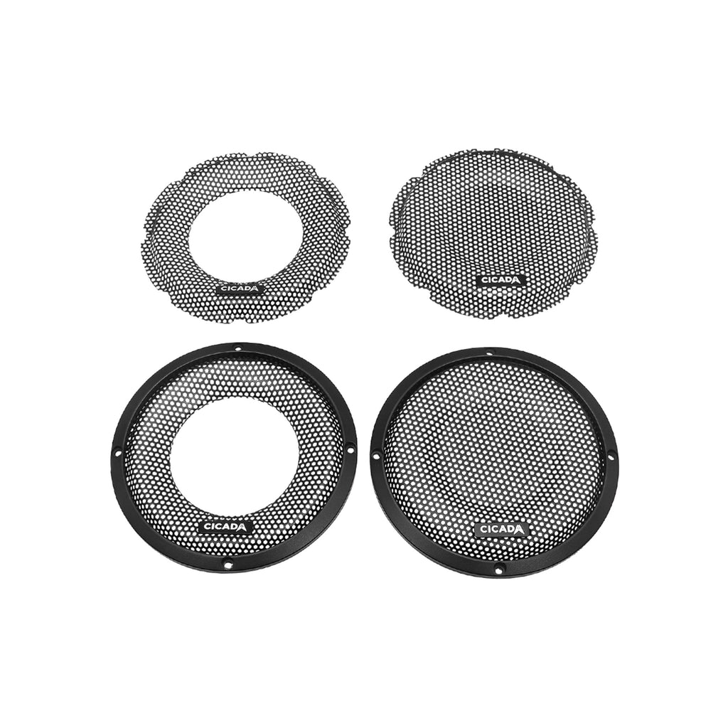 Cicada Audio CBG65F - 6.5-inch Flush Style Machined Billet Grill - BLACK - PR