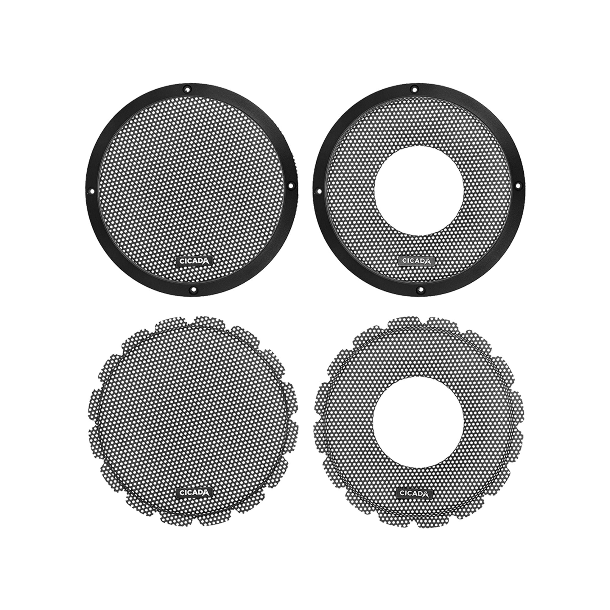 Cicada Audio CBG8F - 8-inch Flush Style Machined Billet Grill - BLACK - PR