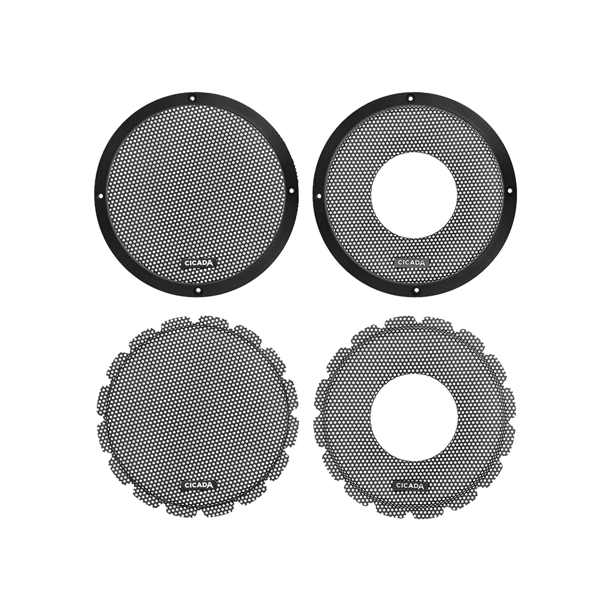 Cicada Audio CBG8L - 8-inch Lip Style Machined Billet Grill - BLACK - PR