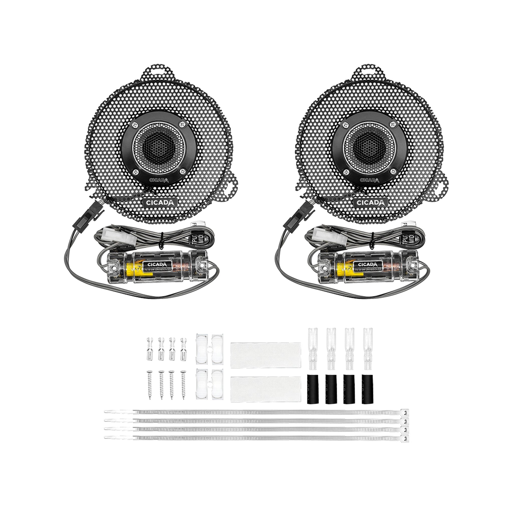 Cicada Audio CHDSGGTK - H-D® 2014-2023 Street Glide®Kidney Grill + RR075T - 4Ω- Pair