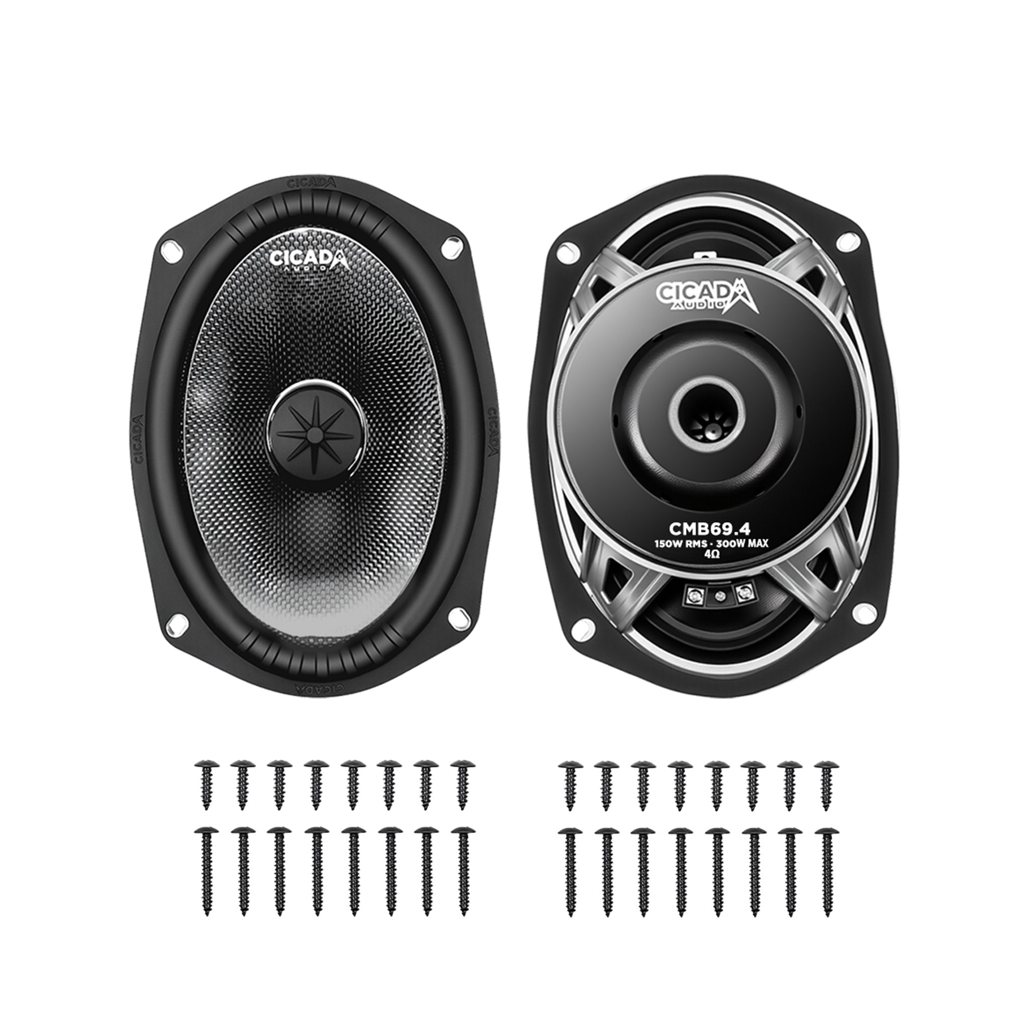 Cicada Audio CMB69.4 - 6X9-Inch Pro Mid-Bass - Carbon Matrix Cone - 4Ω