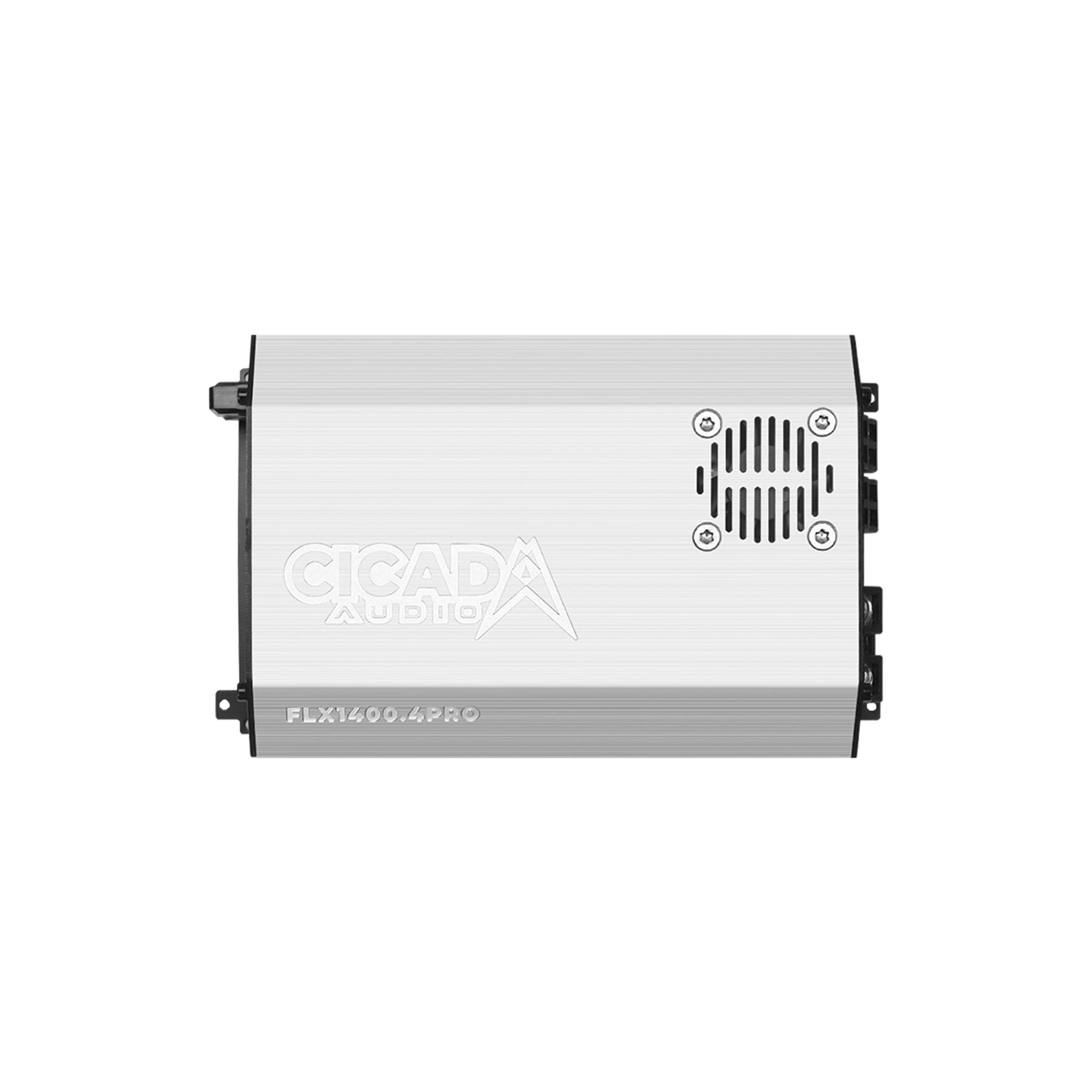 Cicada Audio FLX1400.4PRO - 4 x 350 @ 2Ω Amplifier w/DSP PROcessor - DIALD tuning software