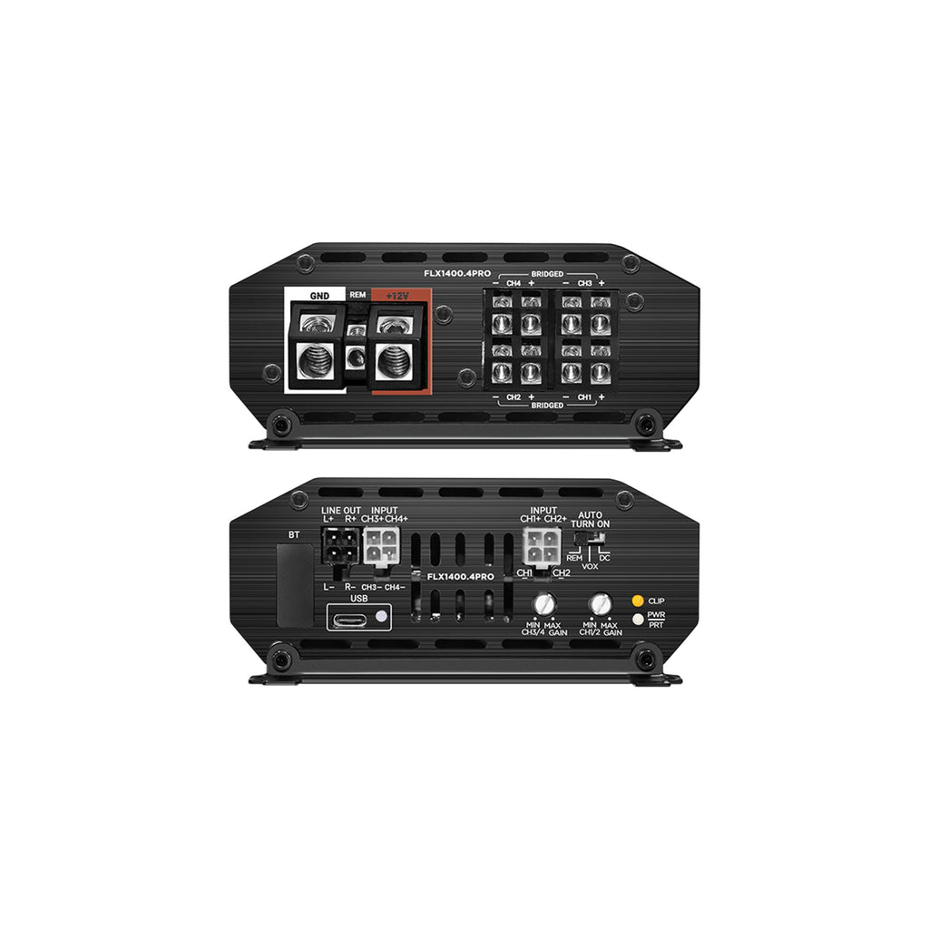 Cicada Audio FLX1400.4PRO - 4 x 350 @ 2Ω Amplifier w/DSP PROcessor - DIALD tuning software