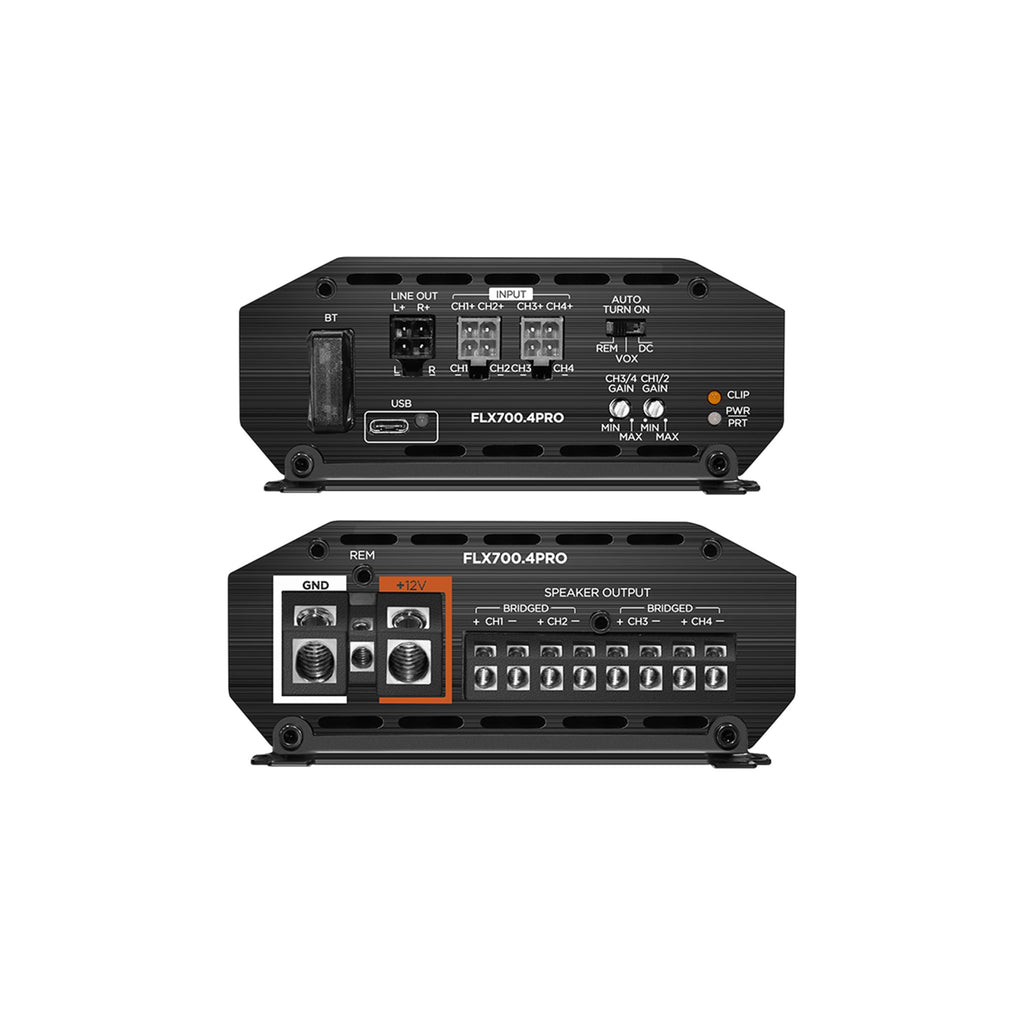 Cicada Audio FLX700.4PRO - 4 x 175 @ 2Ω Amplifier w/DSP PROcessor - DIALD tuning softwa