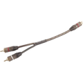 Ground Zero GZCY 30X – 0,3 m Cinch-Signalkabel (RCA, Y-Adapter 1× Buchse → 2× Stecker, verdrillt)