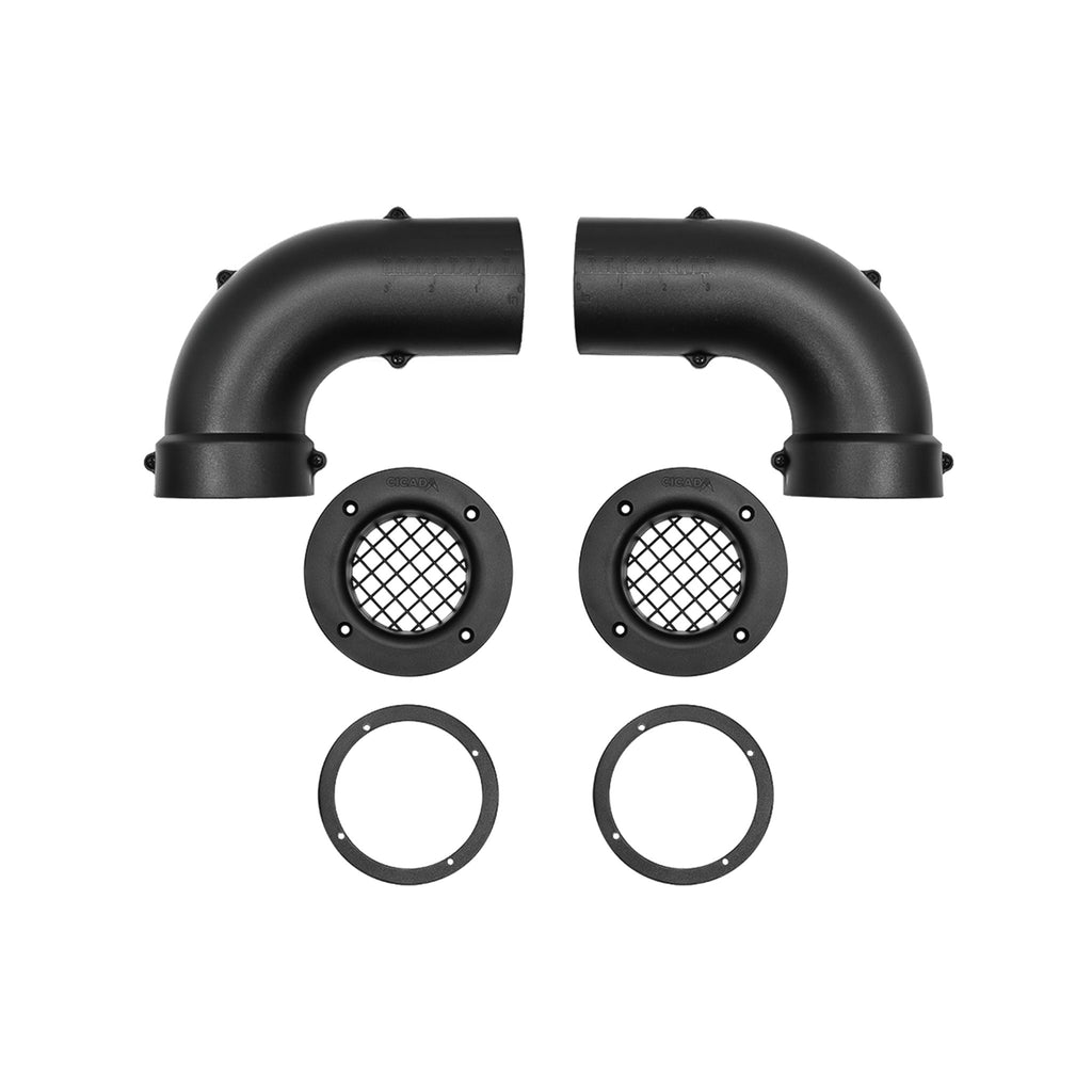 Cicada Audio HDPORT3 - H-D® 2014-2023 3-inch right angle port - Pair