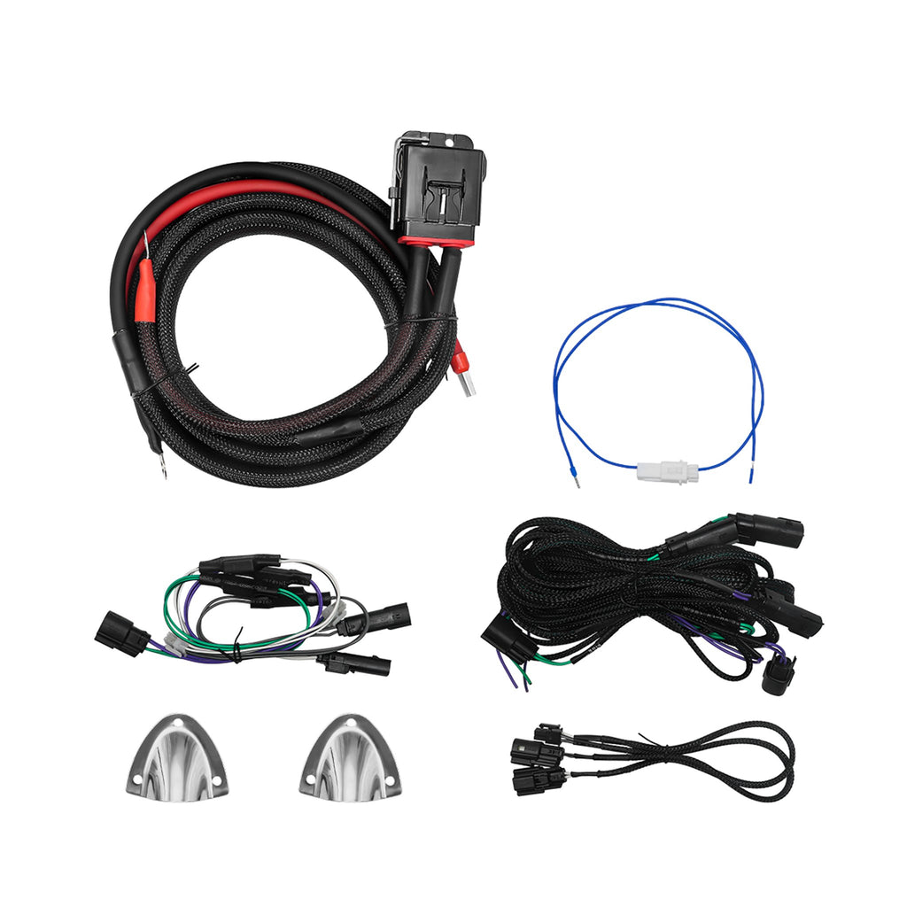 Cicada Audio HDPro4K - H-D® 4 CH CX/DSP Wiring Harness Kit w/ 8 AWG / Power Wire