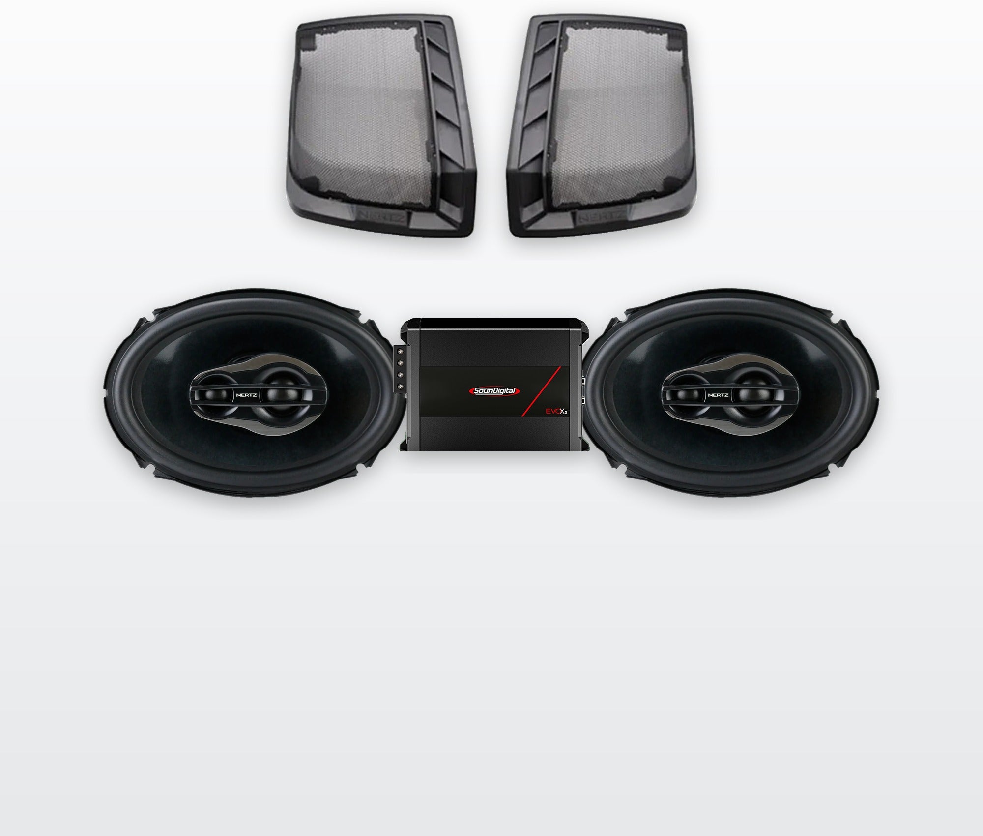 MAC Hertz-Soundsystem Stage 4 THUNDER · BETTER · Harley Road King 1998-2013 (Saddlebag)