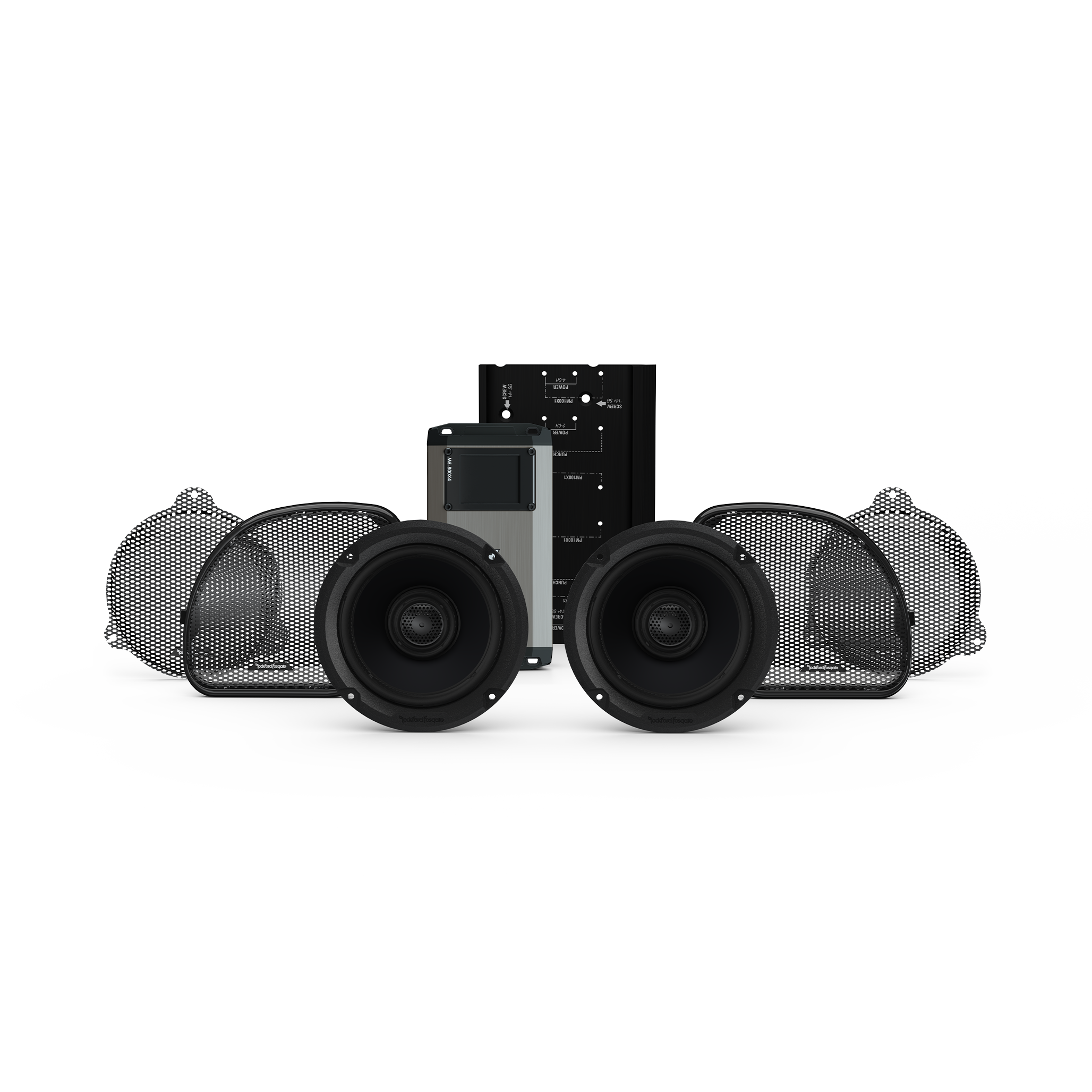 Rockford Fosgate® Kit 2014+ HD14-STG2 (2-SPK+Amp) passend für Harley-Davidson®