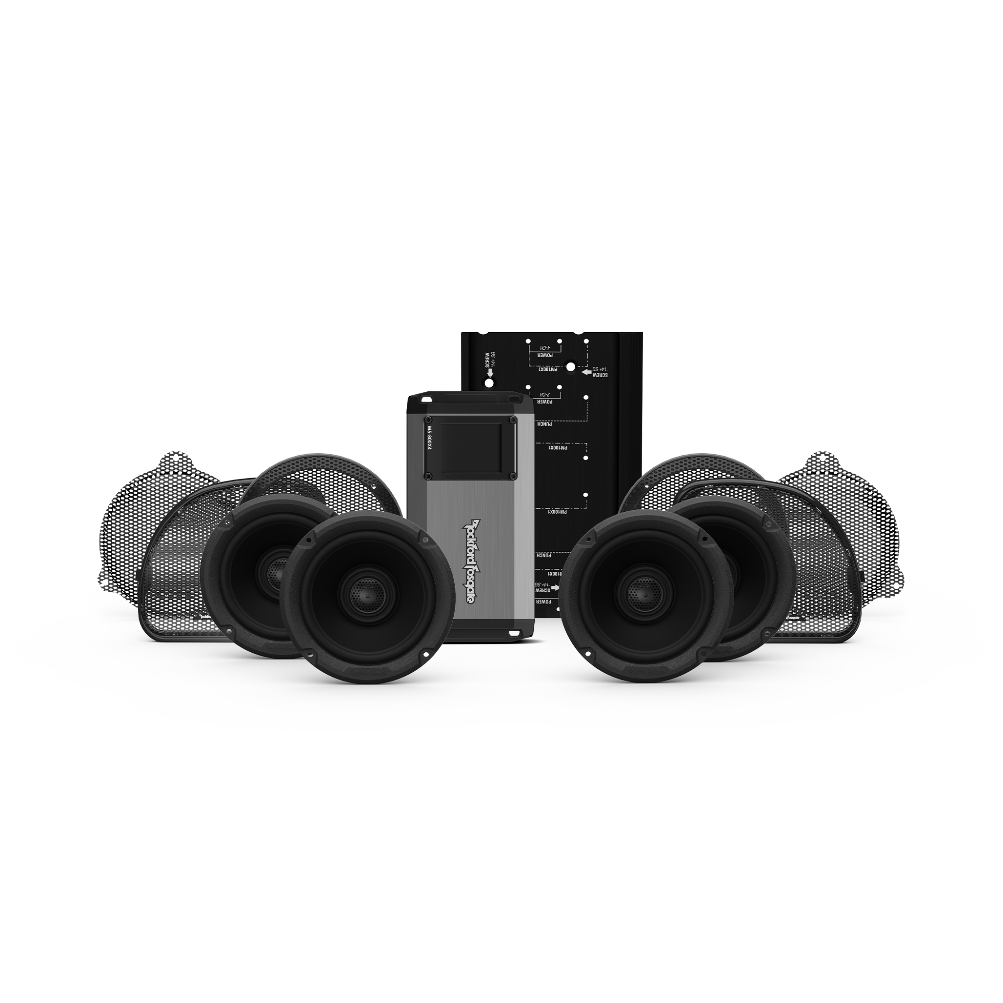 Rockford Fosgate® Kit 2014+ HD14U-STG2 (4-SPK+Amp) passend für Harley-Davidson®