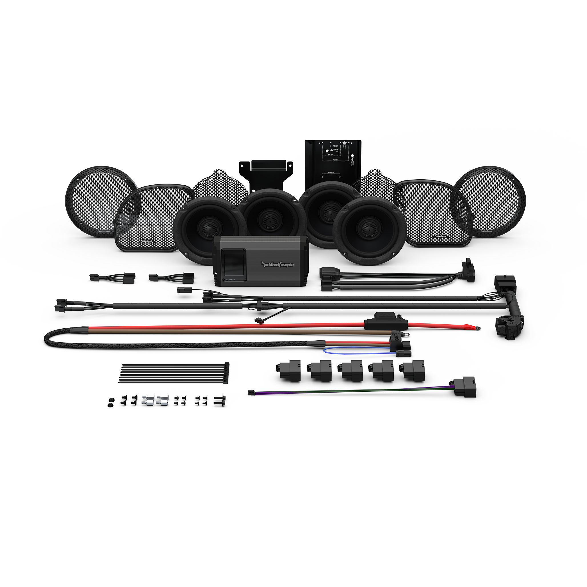 Rockford Fosgate® Kit 2014+ HD14U-STG2 (4-SPK+Amp) passend für Harley-Davidson®